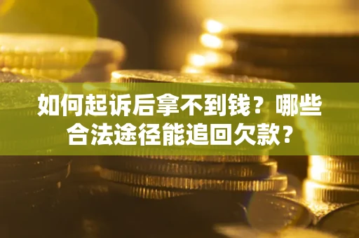 济南如何起诉后拿不到钱？哪些合法途径能追回欠款？
