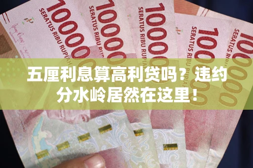 济南五厘利息算高利贷吗？违约分水岭居然在这里！
