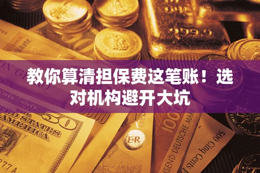 济南教你算清担保费这笔账！选对机构避开大坑