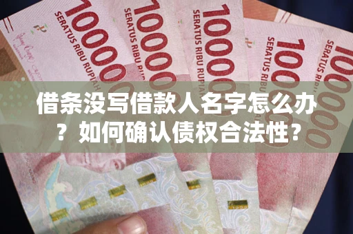 济南借条没写借款人名字怎么办？如何确认债权合法性？