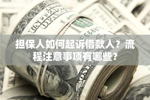 济南担保人如何起诉借款人？流程注意事项有哪些？
